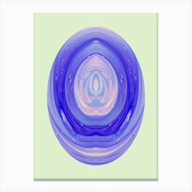 Pastel  Healing Crystal Blue And Green Canvas Print