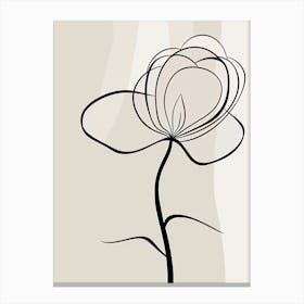 Flower Line Art Abstract 1 Canvas Print