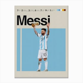 Lionel Messi Argentina 3 1 Canvas Print