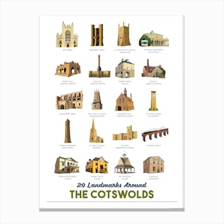 Cotswold Landmarks Buildings Canvas Print