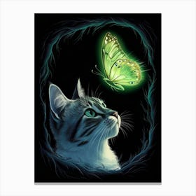 Butterfly Cat 2 Canvas Print