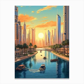 Dubai Pixel Art 1 Canvas Print
