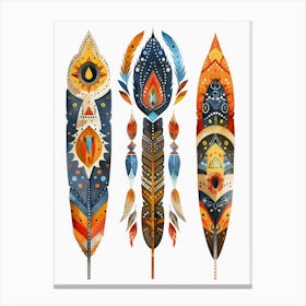 Tribal Feathers Canvas Print