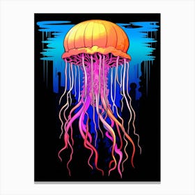 Irukandji Jellyfish Pop Art 3 Canvas Print