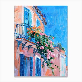 Balcony Painting In Marseille 1 Canvas Print