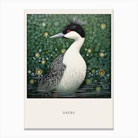 Ohara Koson Inspired Bird Painting Grebe 3 Poster Canvas Print