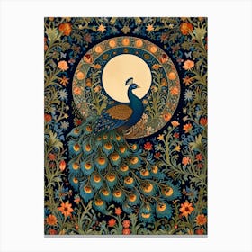 William Morris Peacock 1 Canvas Print