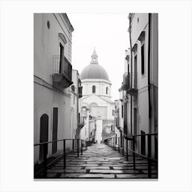 Amalfi, Italy, Black And White Photography 1 Canvas Print