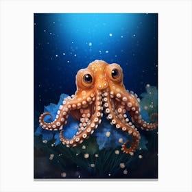 Star Sucker Pygmy Octopus Kids Illustration 5 Canvas Print