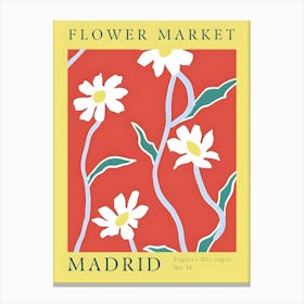 Flower Market Madrid 2 Canvas Print