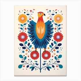 Scandinavian Bird Illustration Bald Eagle 2 Canvas Print