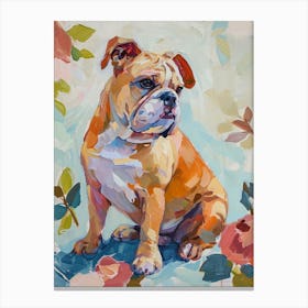 Bulldog Acrylic Painting 3 Canvas Print