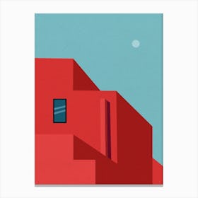 Minimal art Red building Canvas Print