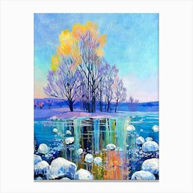 Winter In The Snow Canvas Print