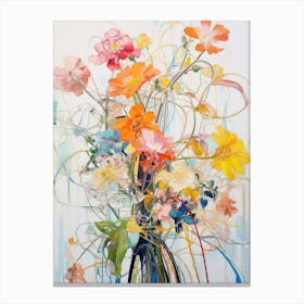 Abstract Flower Painting Everlasting Flower 3 Canvas Print