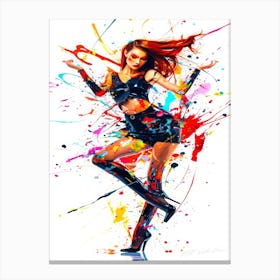 Models Paint - Dancer By Person Canvas Print
