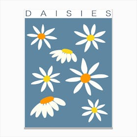 Daisies Spring Flower Canvas Print
