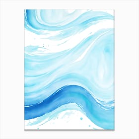 Blue Ocean Wave Watercolor Vertical Composition 98 Canvas Print