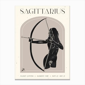 Sagittarius Celestial Canvas Print