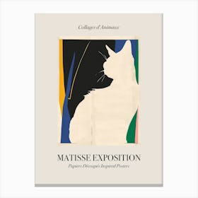 Cat 2 Matisse Inspired Exposition Animals Poster Canvas Print