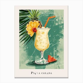 Pi√±A Colada Vintage Poster Canvas Print