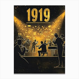 Aihrgdesign A Retro Poster Of A Lively 1919 Jazz Club Featuri 86dc328a 7daa 479d 84e3 0e69c26cefc0 3 Canvas Print