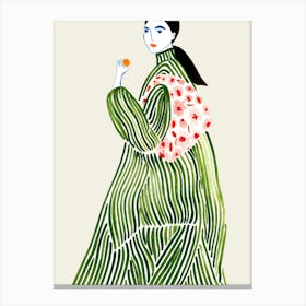 Illustration Of A Woman Canvas Print
