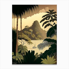 Nuku Hiva French Polynesia Rousseau Inspired Tropical Destination Canvas Print