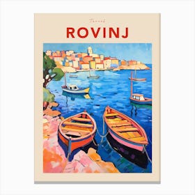Rovinj Croatia Fauvist Travel Poster Canvas Print