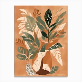 Terracotta pottery plant Canvas Print
