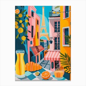 Breakfast In Paris Canvas Print