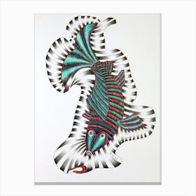Fish And Worm Canvas Print