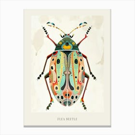 Colourful Insect Illustration Flea Beetle 7 Poster Canvas Print