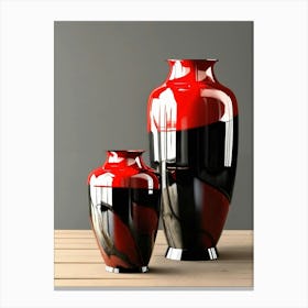 Two Red Vases 1 Canvas Print