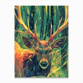 Deer In The Woods 17 Canvas Print