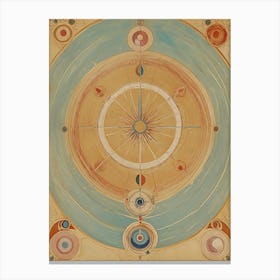 Planetary Golden Compass Canvas Print