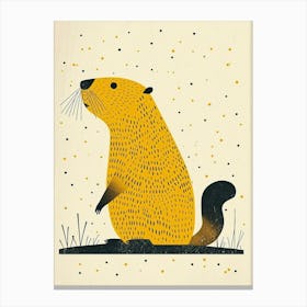 Yellow Beaver 3 Canvas Print
