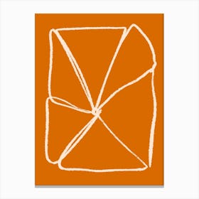 Square On An Orange Background Canvas Print