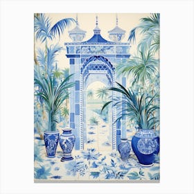 Blue And White Chinoiserie Canvas Print