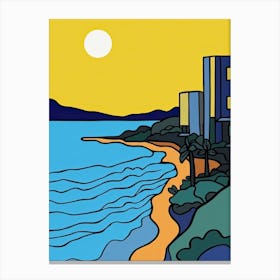 Minimal Design Style Of Gold Coast, Australia2 Canvas Print