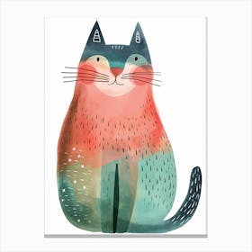 Tiffany Cat Clipart Illustration 2 Canvas Print