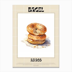 Asiago Bagel 2 Canvas Print