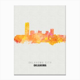 Oklahoma City watercolor Canvas Print