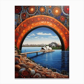 Default Australian Aboriginal Dot Art Style Painting Of The Sy 0 Canvas Print