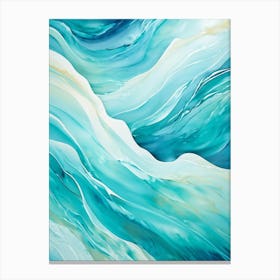 Abstract Rendition Of A Summer Day On A Tropical Glacier Brushed By The Wind With Maritime Patterns (4) Canvas Print