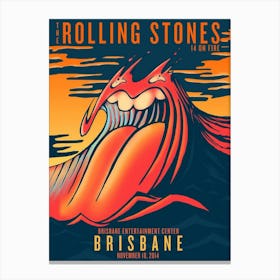 The Rolling Stones 14 On Fire Brisbane Entertainment Center Brisbane 2014 Poster Canvas Print