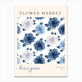 Flower Market Bruges Canvas Print