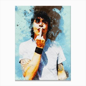 Smudge Of Portrait Dave Foo Fighters Canvas Print