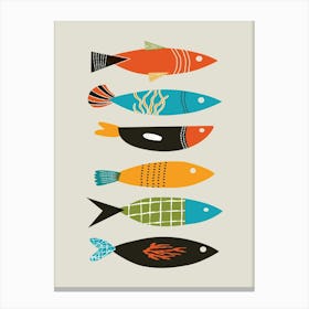 Mid Century modern Fish Print Canvas Print