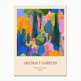Colourful Gardens Hidcote Manor Garden United Kingdom 3 Red Poster Canvas Print